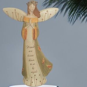Angel Figurine "Friends are Kisses Blown to Us by Angels"  New in Box 9.75 inch